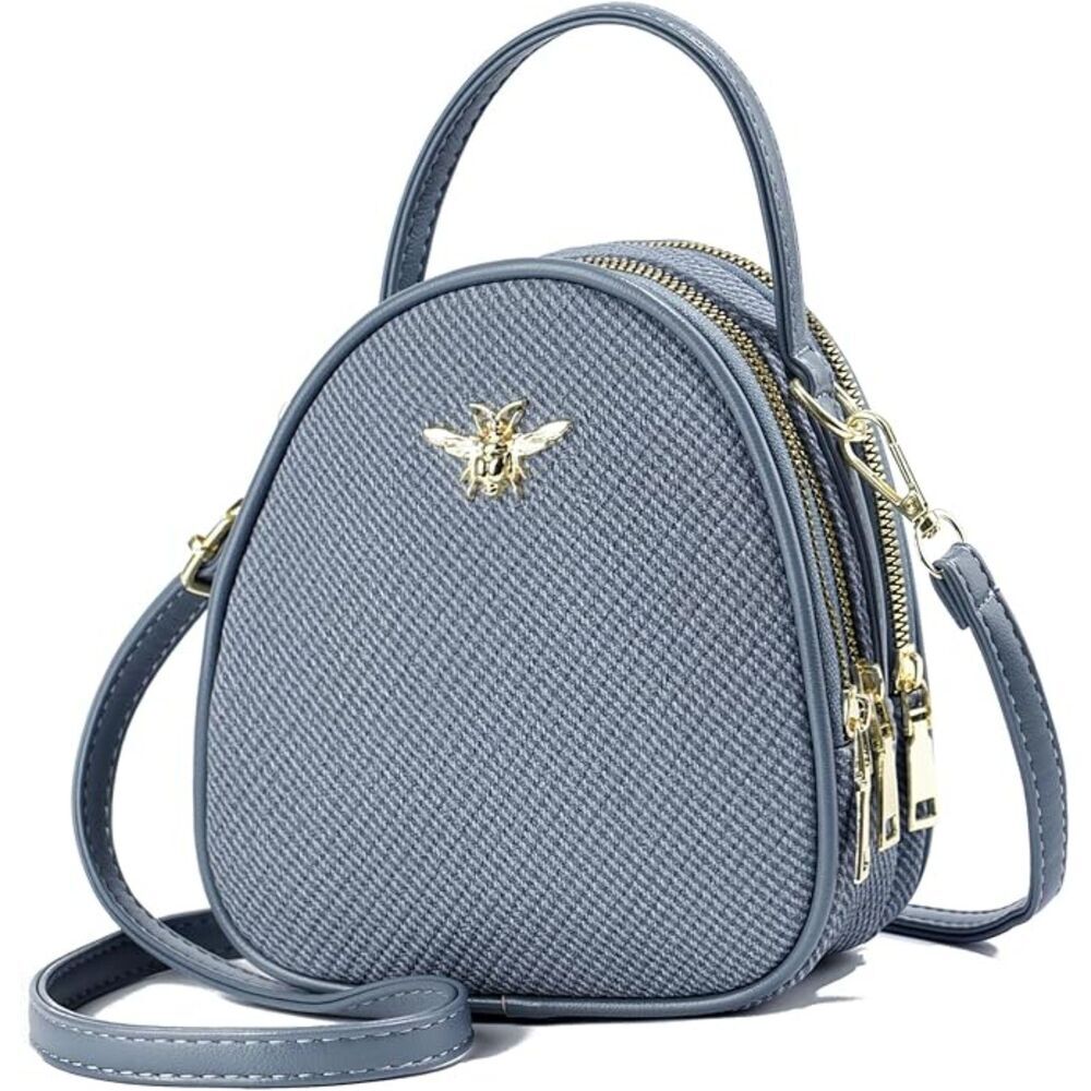 Women Blue Imported Faux Leather Stylish Small Crossbody Messenger Bags
